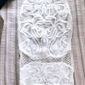 White lace skirt